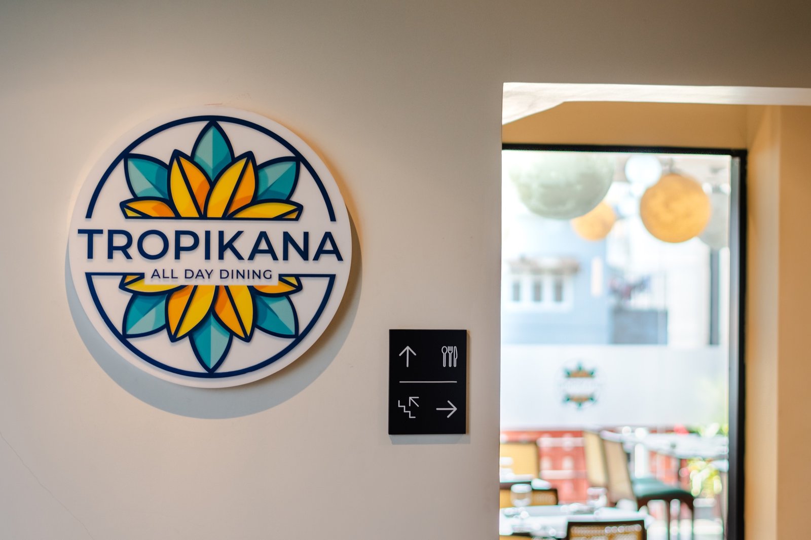 Tropikana entrance and wall logo
