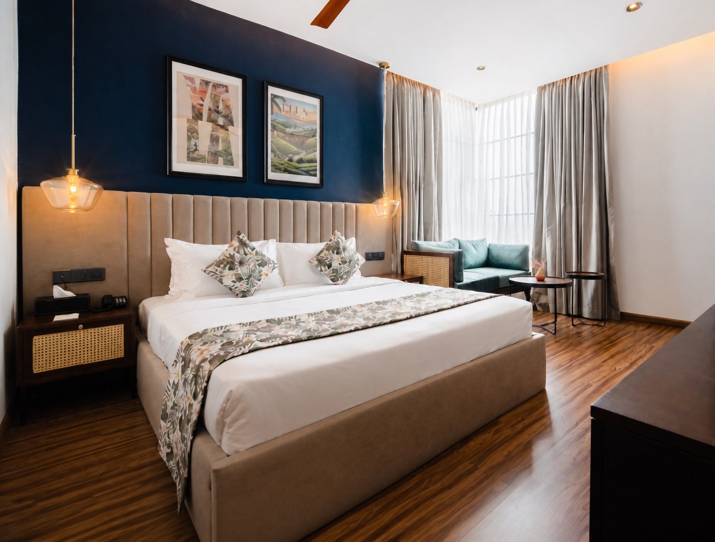 King bedroom in the Two-Bedroom Family Apartment at MK Colombo